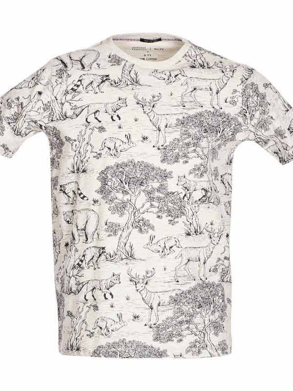 Country Life Printed Crew Neck T-Shirt